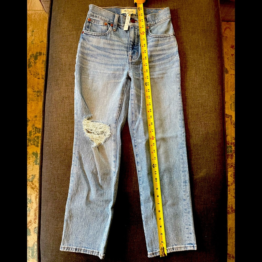 Madewell distressed, straight, jeans size 23P